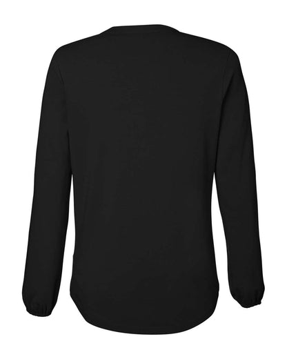 Devon & Jones Women's Raleigh Half-Placket Knit Top DP122W #color_Black