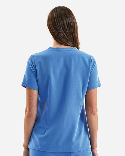 Onna Women's Limitless V-Neck Stretch Scrub Top NN300 #colormdl_Ceil Blue
