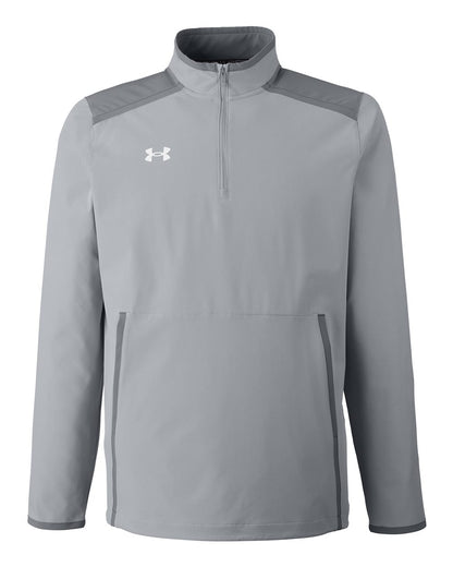 Under Armour Men's Motivate 3.0 Quarter-Zip Pullover 1389611 #color_Mod Grey/ White