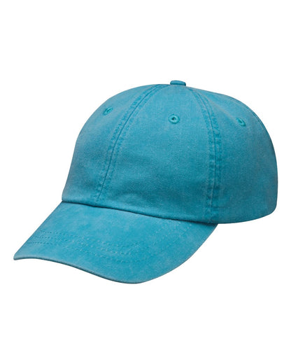 Adams Headwear Optimum Pigment-Dyed Dad Hat LP101 #color_Caribbean Blue