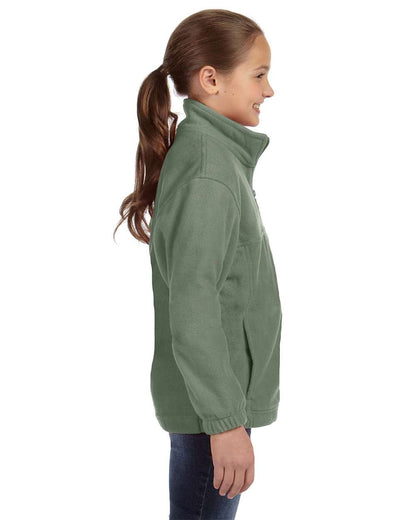 Harriton Youth Full-Zip Fleece M990Y #colormdl_Dill