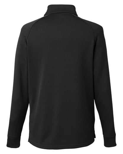 CORE365 Unisex Fusion ChromaSoft™ Fleece Quarter-Zip Pullover CE801 #color_Black