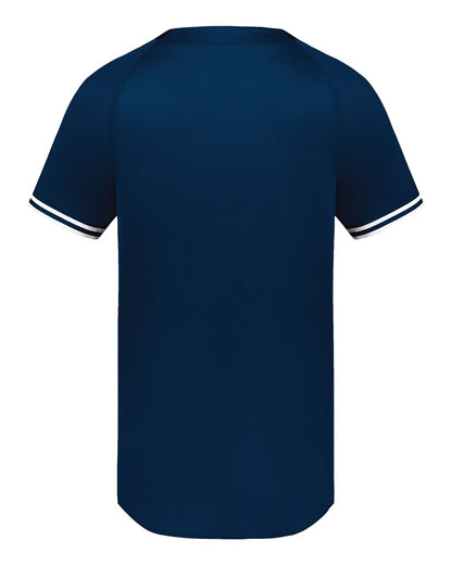 Augusta Sportswear Cutter Henley Jersey 6905 #color_Navy/ White