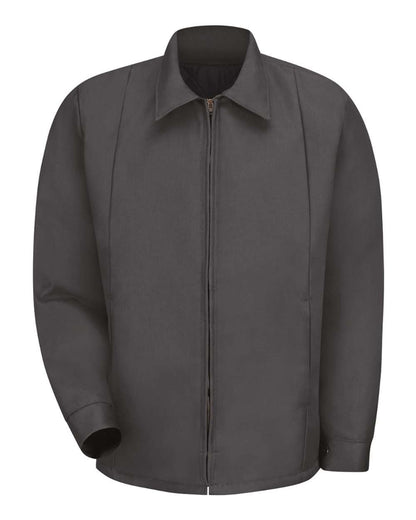 Red Kap Men's Tall Perma-Lined Panel Jacket JT50T #color_Charcoal