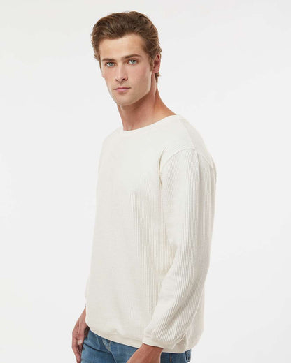 MV Sport Unisex Corded Crewneck Sweatshirt 19179 #colormdl_Ivory