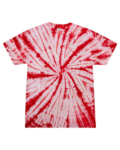 Colortone Unisex Multi-Color Tie-Dyed T-Shirt CD1000 #color_White/ Red