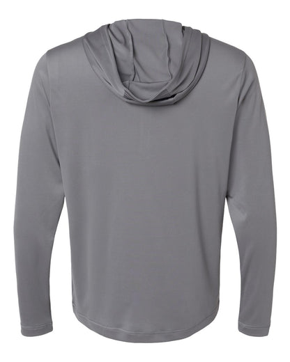 Adidas Men's Lightweight Quarter-Zip Hooded Pullover A596 #color_Grey Three