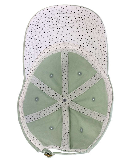 Infinity Her Women's Pigment-Dyed with Fashion Undervisor Cap CASSIE #color_Sage/ Polka Dots