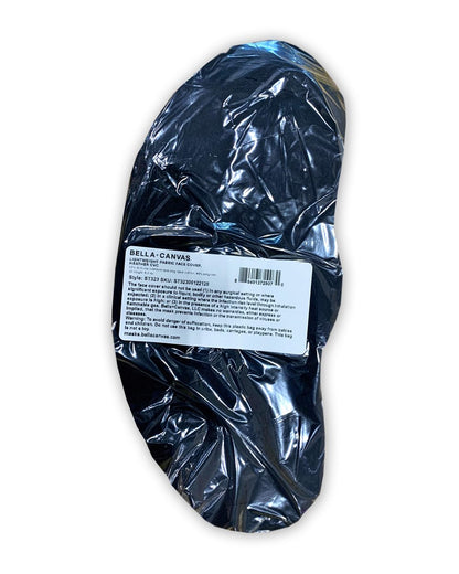 BELLA + CANVAS Lightweight Fabric Face Mask - CVC 52/48 Cotton/Poly ST323 #color_Black