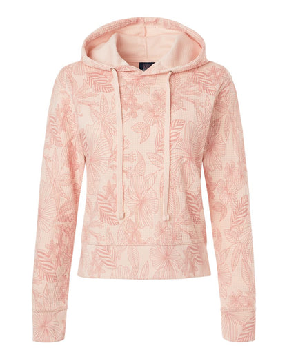 MV Sport Women's Maddie Floral Print Hooded Sweatshirt W24105 #color_Cameo Pink