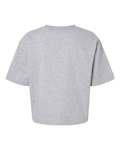 American Apparel Women's French Terry Mid-Length Boxy Top FTCB0 #color_Heather Grey