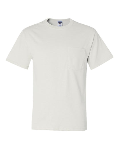 JERZEES Unisex Dri-Power® 50/50 Pocket T-Shirt 29MPR #color_White