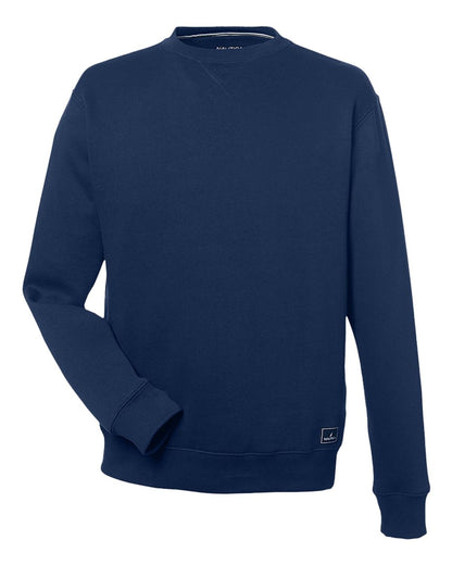 Nautica Unisex Anchor Fleece Crewneck Sweatshirt N17175 #color_Navy