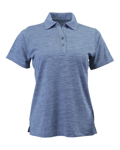 Paragon Women's Dakota Striated Heather Polo 131 #color_Peri Blue Heather