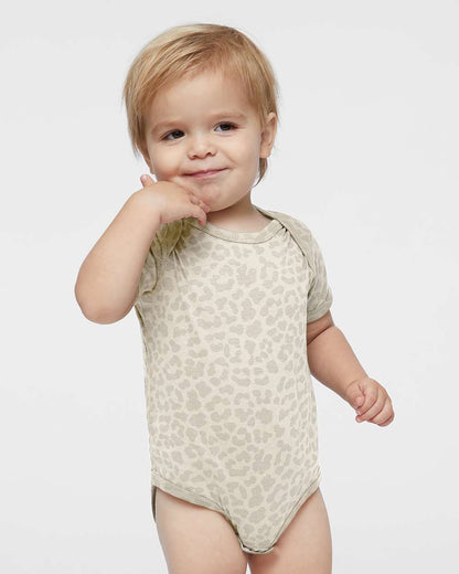 Rabbit Skins Infant Fine Jersey Bodysuit 4424 #colormdl_Natural Leopard