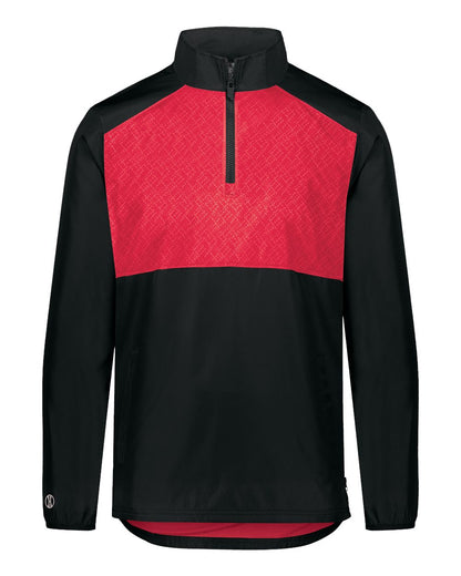 Holloway Men's SeriesX Quarter-Zip Pullover 229533 #color_Black/ Scarlet