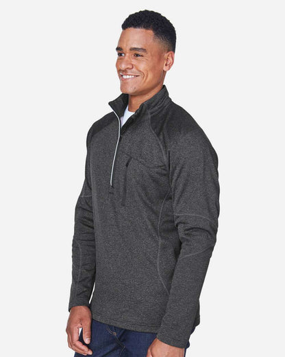 North End Men's Catalyst Performance Fleece Quarter-Zip Pullover 88175 #colormdl_Carbon Heather