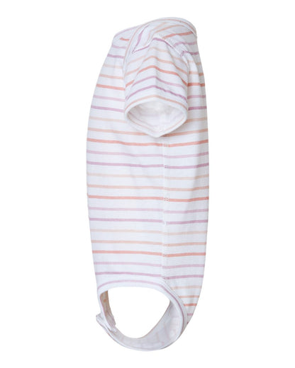 Rabbit Skins Infant Fine Jersey Bodysuit 4424 #color_Lilac Stripe