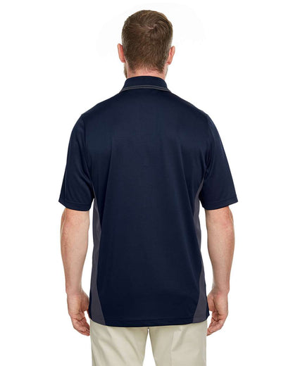 Harriton Men's Tall Flash Snag Protection Plus IL Colorblock Polo M386T #colormdl_Dark Navy/ Dark Charcoal