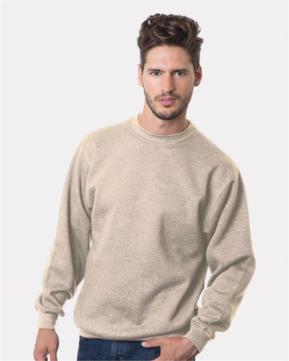 Bayside USA-Made Crewneck Sweatshirt 1102 #colormdl_Sand