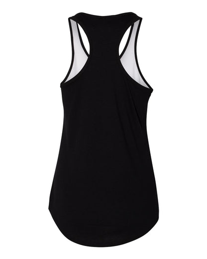 Next Level Women’s Ideal Colorblocked Racerback Tank 1534 #color_White/ Black