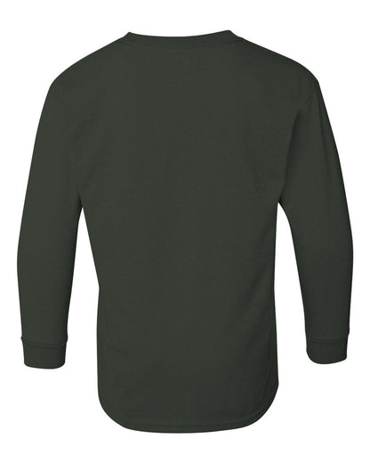 Gildan Youth Heavy Cotton™ Long Sleeve T-Shirt 5400B #color_Forest Green