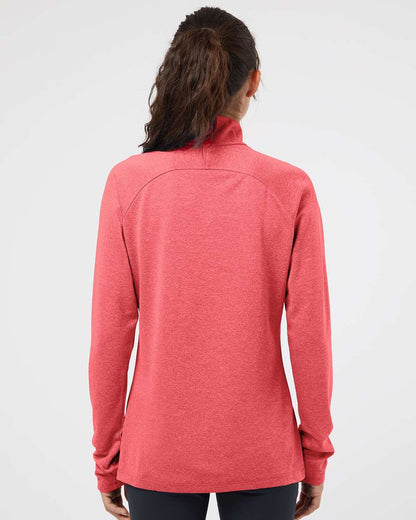 Adidas Women's Lightweight Quarter-Zip Pullover A281 #colormdl_Power Red Heather/ Carbon