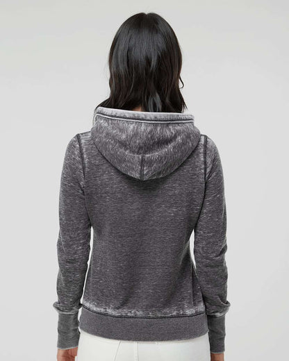 J. America Women's Zen Fleece Hooded Sweatshirt 8912 #colormdl_Dark Smoke