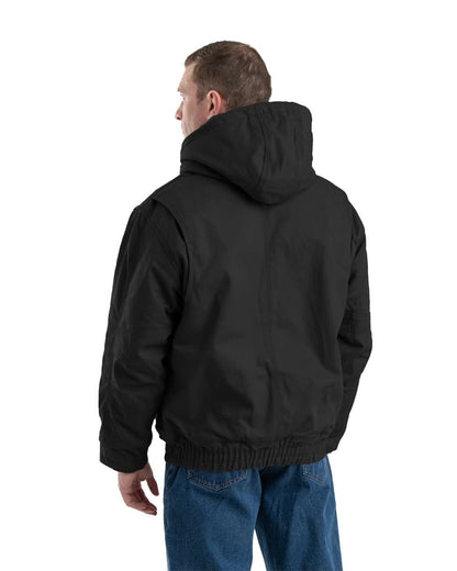 Berne Apparel Men's Tall Flame-Resistant Hooded Jacket FRHJ01T #colormdl_Black