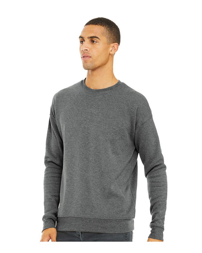 BELLA + CANVAS Sponge Fleece Drop Shoulder Crewneck Sweatshirt 3945 #colormdl_Deep Heather