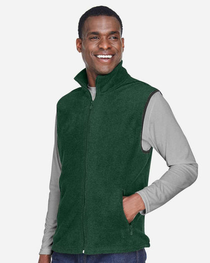 Harriton Unisex Fleece Full-Zip Vest M985 #colormdl_Hunter