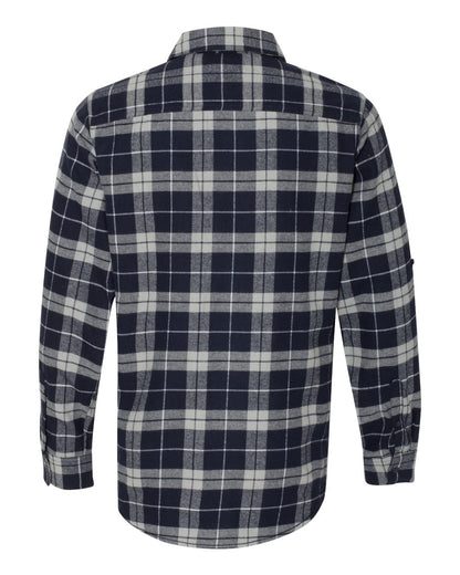 Burnside Yarn-Dyed Long Sleeve Flannel Shirt 8210 #color_Navy/ Grey