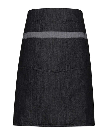 Artisan Collection by Reprime Domain Contrast Denim Waist Apron RP128 #color_Black Denim