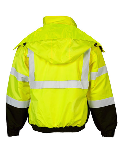 Kishigo Unisex Economy Bomber Jacket JS121-122 #color_Lime