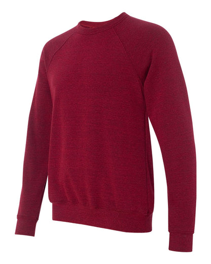 BELLA + CANVAS Sponge Fleece Raglan Crewneck Sweatshirt 3901 #color_Cardinal Triblend