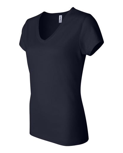 BELLA + CANVAS Women’s Jersey V-Neck Tee 6005 #color_Navy