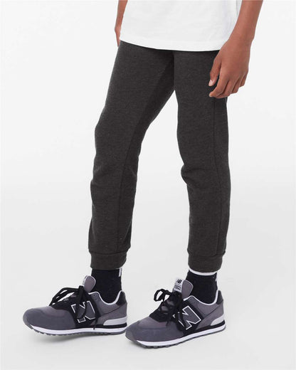 BELLA + CANVAS Youth Jogger Sweatpants 3727Y #colormdl_Dark Grey Heather