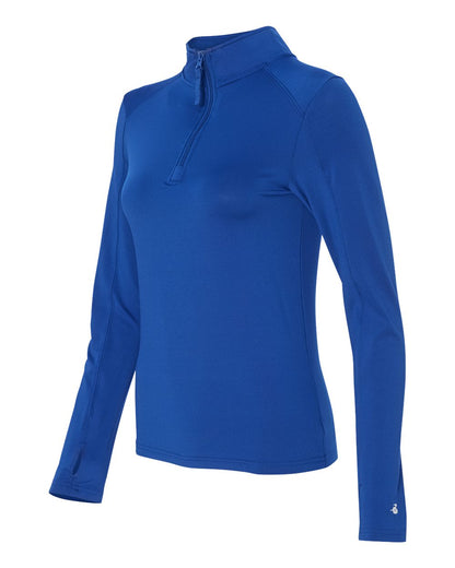 Badger Women’s Lightweight Quarter-Zip Pullover 4286 #color_Royal