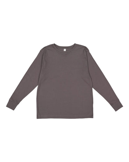 LAT Youth Fine Jersey Long Sleeve Tee 6201 #color_Charcoal