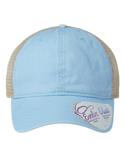 Infinity Her Women's Washed Mesh-Back Cap TESS #color_Cashmere Blue/ Floral