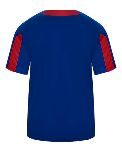 Alleson Athletic Men's Striker Placket 7976 #color_Royal/ Red