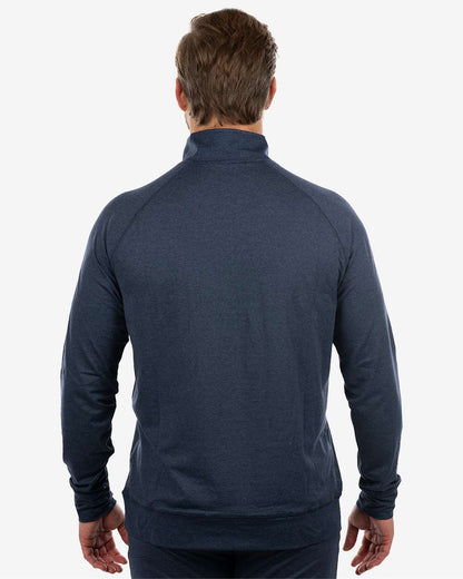 Burnside Men's Dawn to Dusk Quarter-Zip Pullover 8167 #colormdl_Heather Ink Blue