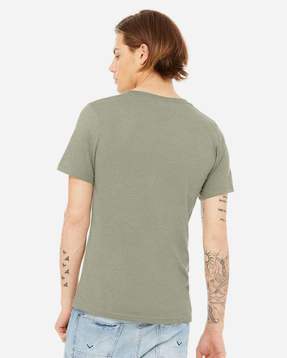 BELLA + CANVAS Unisex Heather CVC V-Neck Tee 3005CVC #colormdl_Heather Stone