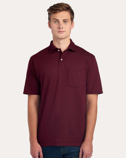JERZEES Men's Dri-Power® Polo with Pocket 436MP #colormdl_Maroon