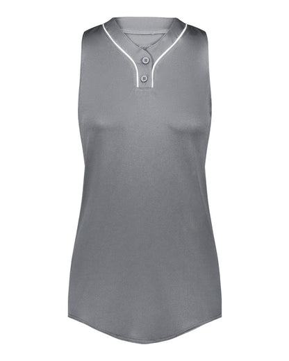 Augusta Sportswear Girls' Cutter Jersey 6914 #color_Graphite/ White