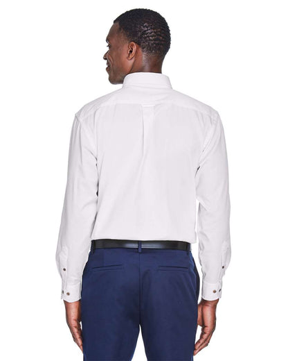 Harriton Men's Easy Blend™ Twill Shirt M500 #colormdl_White