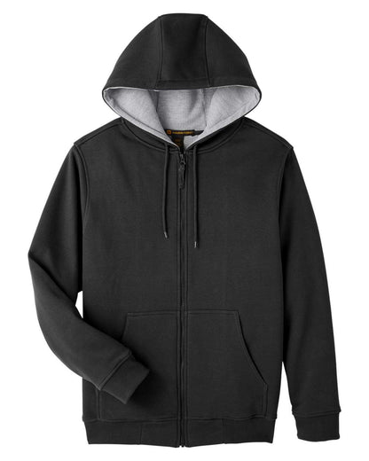 Harriton Unisex ClimaBloc™ Lined Heavyweight Hooded Sweatshirt M711 #color_Black