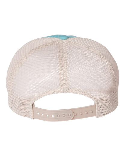 Valucap Pigment-Dyed Trucker Cap SP510 #color_Aqua/ Stone