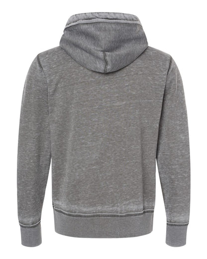 J. America Men's Vintage Zen Fleece Full-Zip Hooded Sweatshirt 8916 #color_Cement