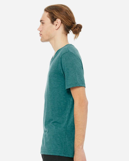 BELLA + CANVAS Unisex Triblend V-Neck Tee 3415 #colormdl_Teal Triblend